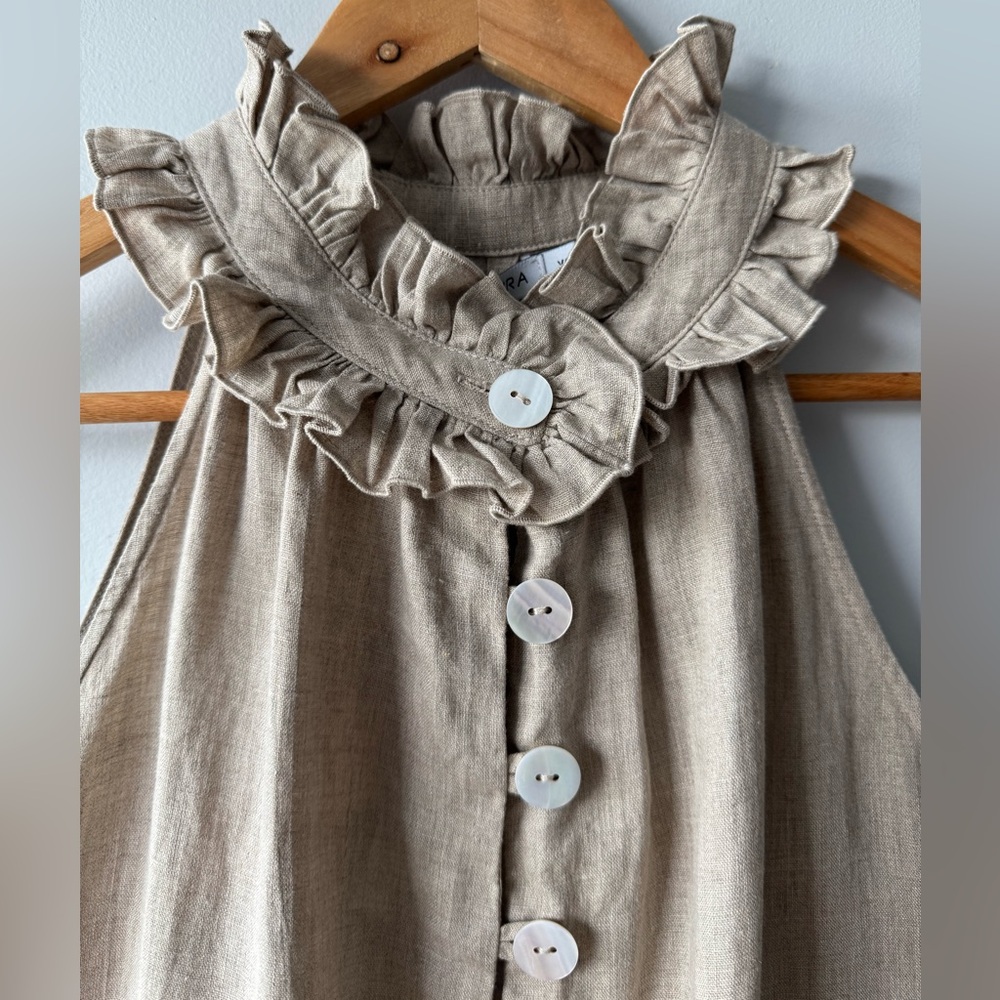 NWT Velia Sierra Linen Sleeves Top Size XS - Picture 8 of 14